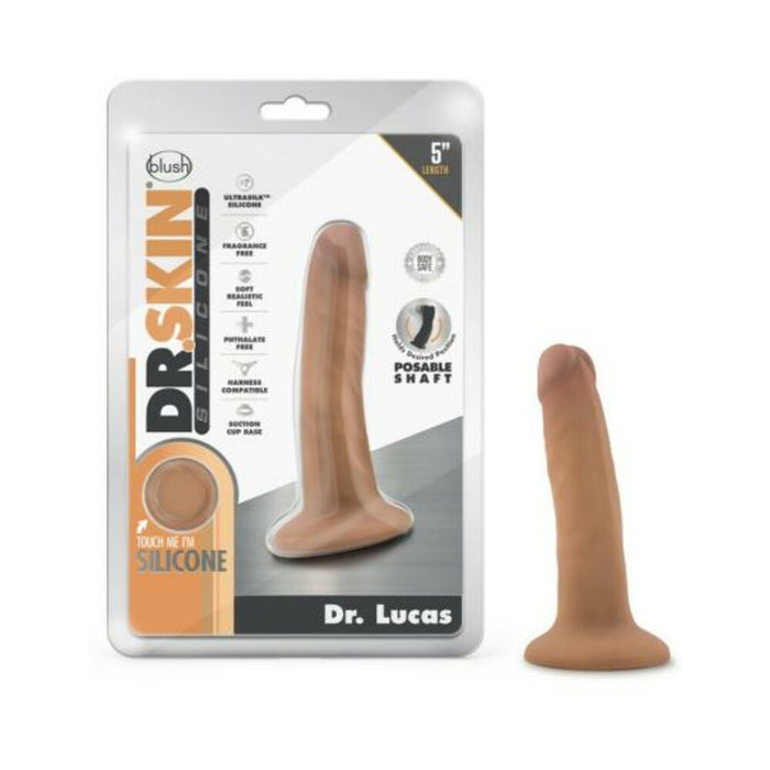 Dr. Skin Dr. Lucas Dong With Suction Cup Silicone 5 In. Mocha | SexToy.com