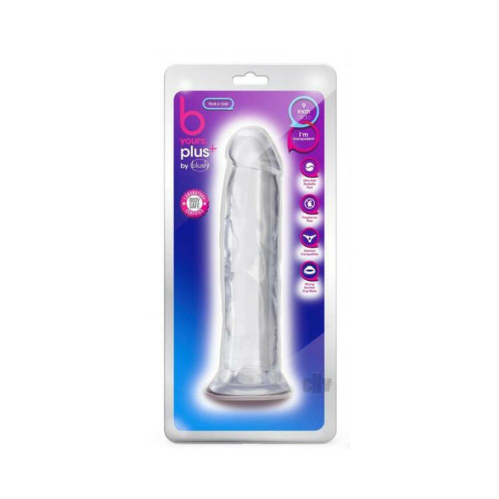 B Yours Plus Thrill 'n' Drill Dildo Clear | SexToy.com