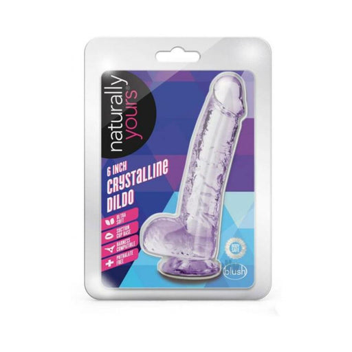 Naturally Yours Crystalline Dildo 6 In. Amethyst | SexToy.com