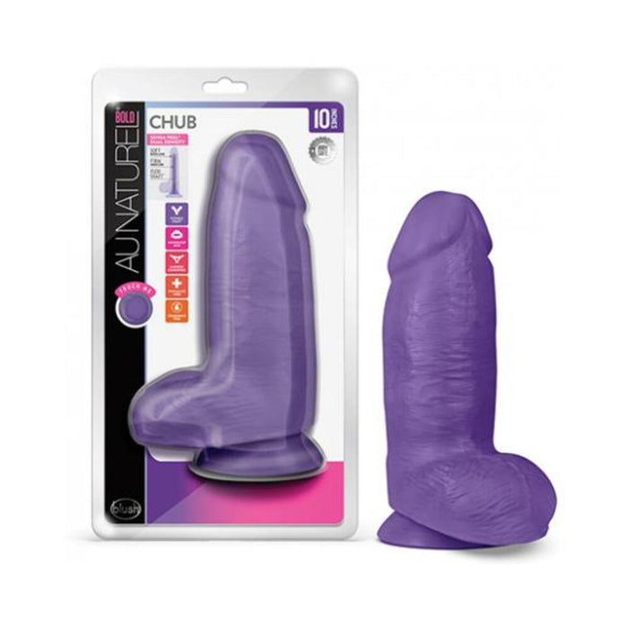 Au Naturel Bold Chub Dildo 10 In. Purple | SexToy.com
