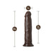 Au Naturel Jackson Dong 9 In. Chocolate | SexToy.com