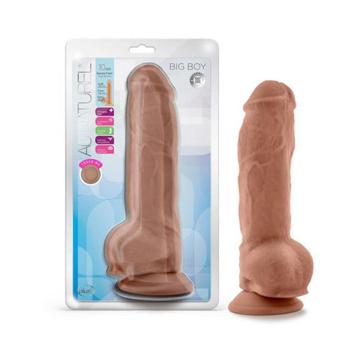 Au Naturel Big Boy Dildo 10 In. Mocha | SexToy.com