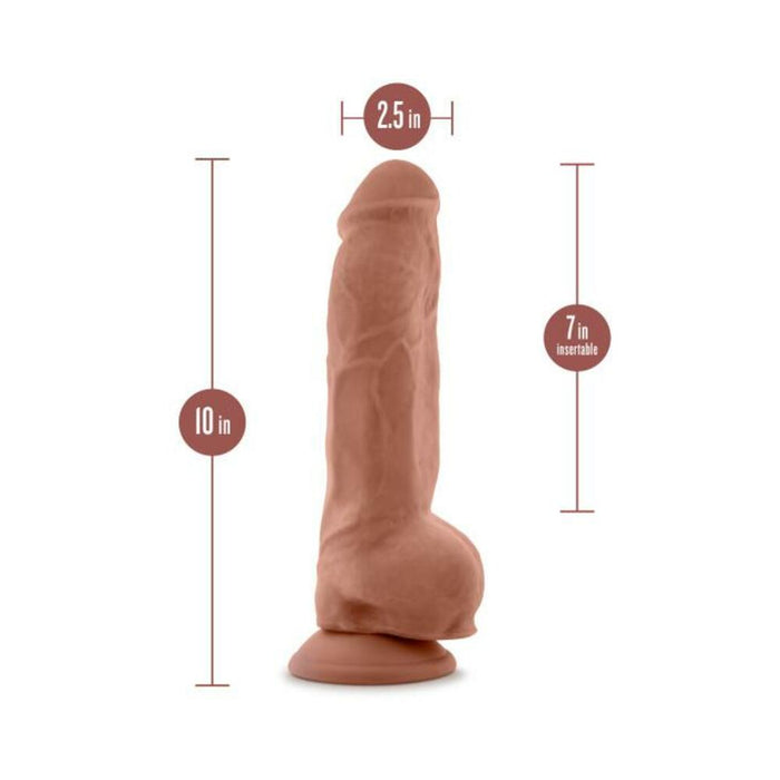 Au Naturel Big Boy Dildo 10 In. Mocha | SexToy.com