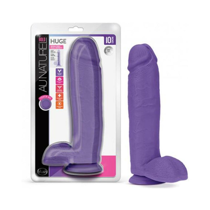 Au Naturel Bold Huge Dildo 10 In. Purple | SexToy.com