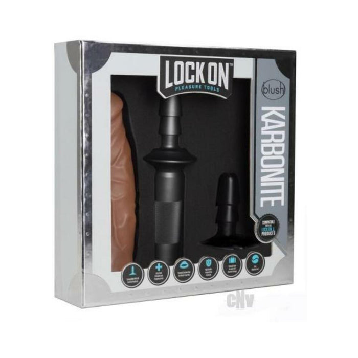 Lock On - Karbonite Dildo And Handle - Mocha | SexToy.com