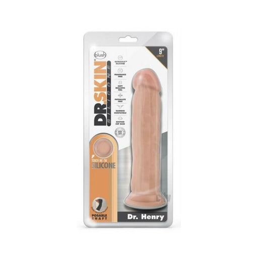 Dr. Skin Dr. Henry Dildo With Suction Cup Silicone 9 In. Vanilla | SexToy.com