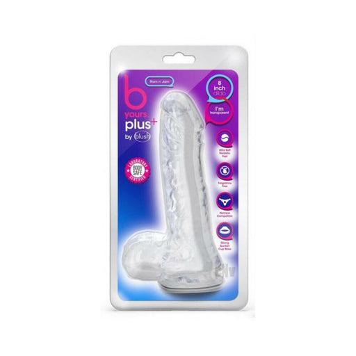 B Yours Plus Ram 'n' Jam Dildo Clear | SexToy.com