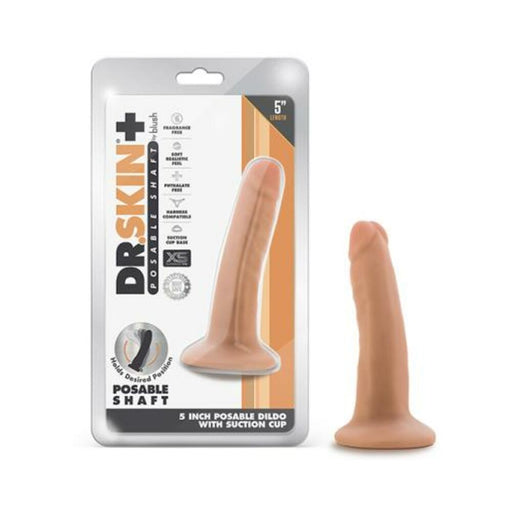 Dr. Skin Plus Posable Dildo 5 In. Vanilla | SexToy.com