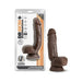 Dr. Skin Plus Thick Posable Dildo With Squeezable Balls 8 In. Chocolate | SexToy.com