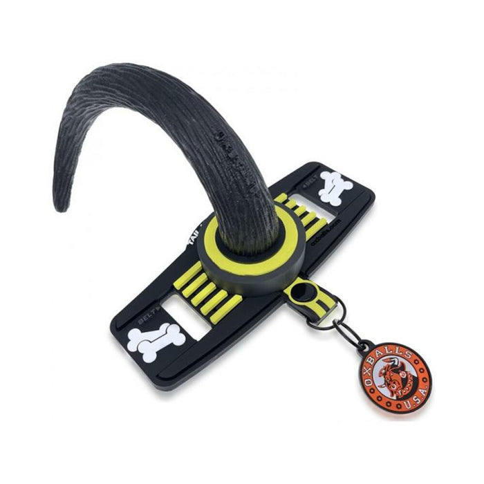Oxballs Tail Handler Belt Strap With Pup Tail Silicone/pvc Yellow | SexToy.com