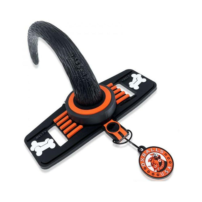 Oxballs Tail Handler Belt Strap With Pup Tail Silicone/pvc Orange | SexToy.com