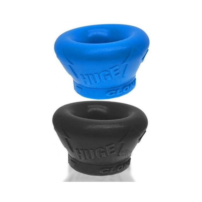 Oxballs Clone Duo Huge 2-pack Ballstretcher Silicone Marine Huge Blue/black | SexToy.com
