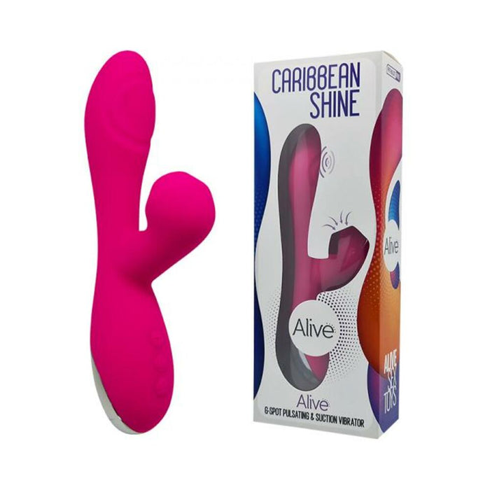 Caribbean Shine Pulsing Dual Stimulator - Pink | SexToy.com