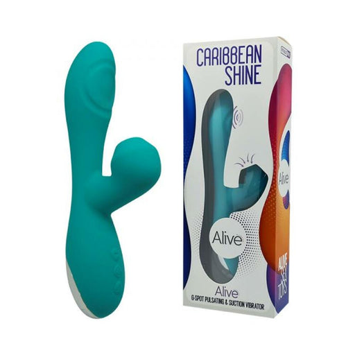 Caribbean Shine Pulsing Dual Stimulator - Blue | SexToy.com