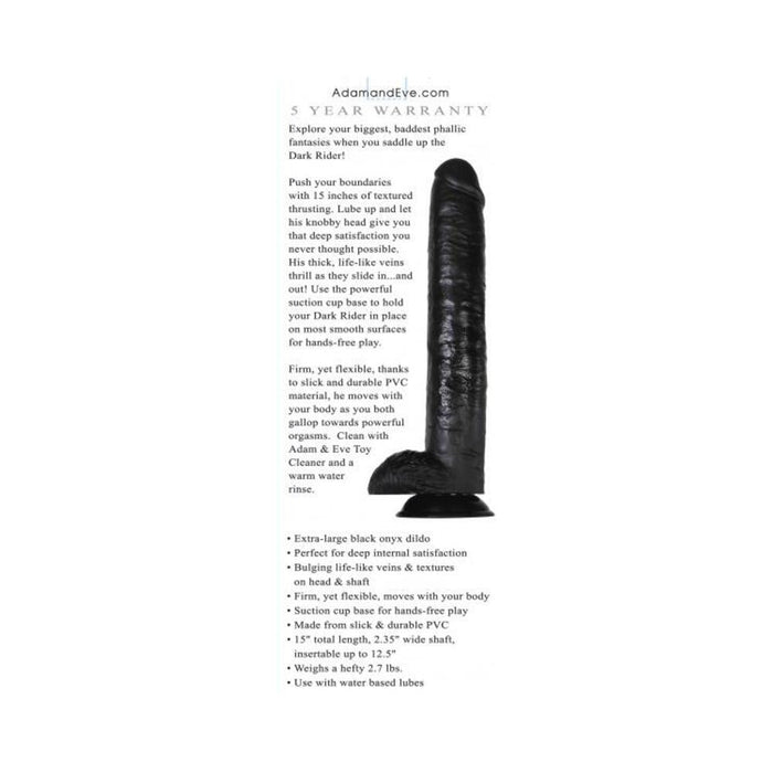 A&e Dark Rider 15 In. Dildo Black | SexToy.com