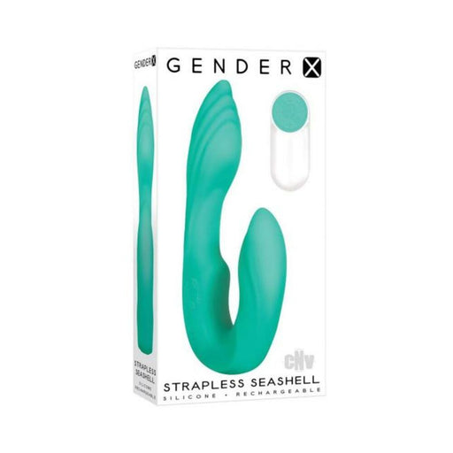 Gender X Strapless Seashell Rechargeable Silicone Teal | SexToy.com