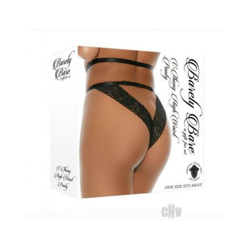 Barely Bare V-thong High-waist Panty Black O/s | SexToy.com
