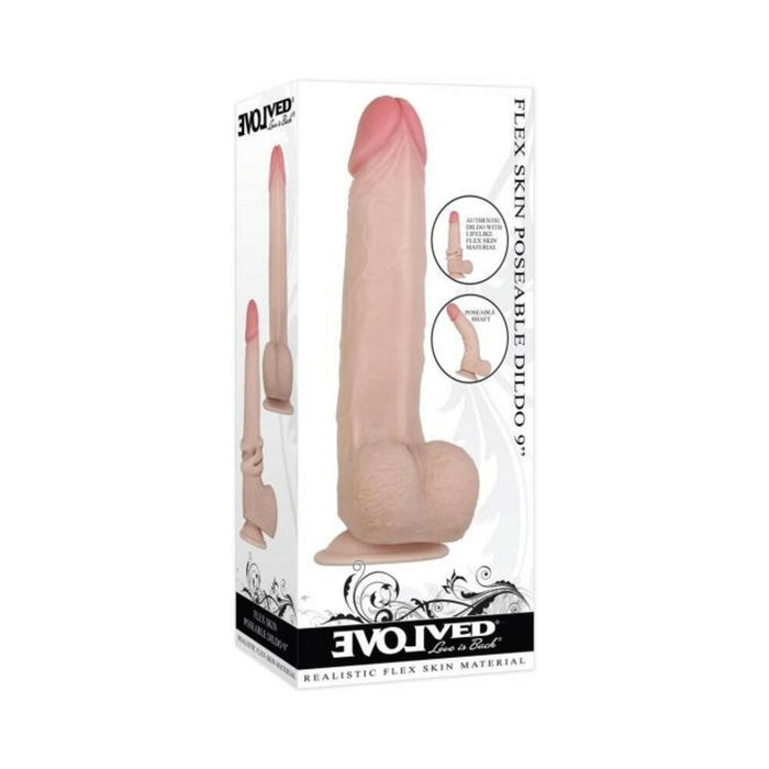 Evolved Flex Skin Poseable Dildo 9" - Light | SexToy.com