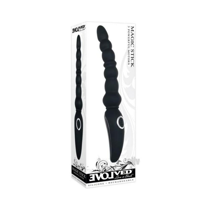 Evolved Magic Stick Anal Beads Silicone Black | SexToy.com