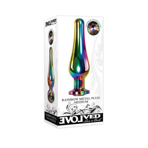 Evolved Rainbow Metal Plug Medium | SexToy.com