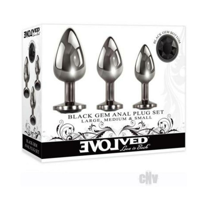 Evolved Black Gem Anal Plug Set 3 Pc | SexToy.com