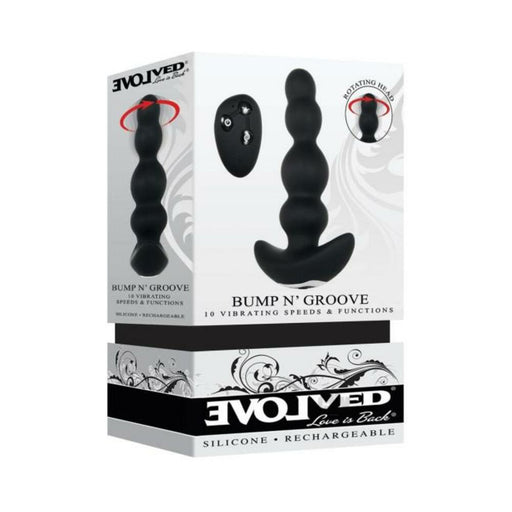 Evolved Bump N' Groove Beaded Anal Vibrator Black | SexToy.com