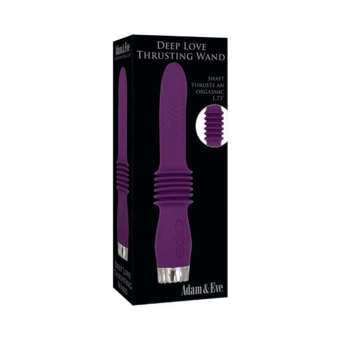 A&e Deep Love Thrusting Wand Silicone Rechargeable Purple | SexToy.com