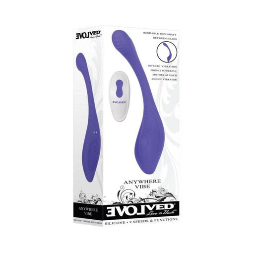 Evolved Anywhere Vibe Rechargeable Silicone Blue | SexToy.com