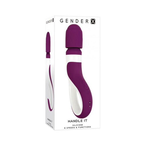 Gender X Handle It Wand Vibrator Silicone Rechargeable Purple | SexToy.com