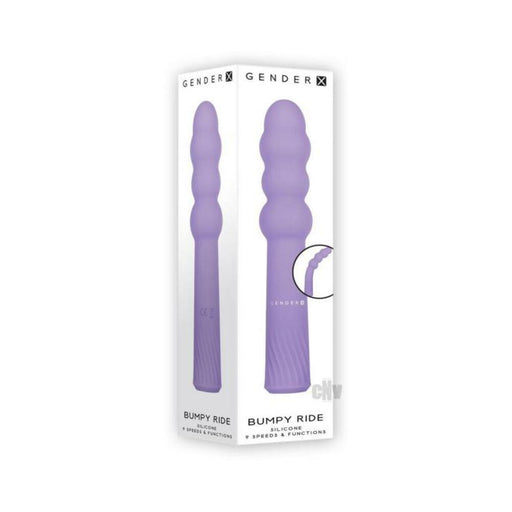 Gender X Bumpy Ride Beaded Vibrating Wand Purple | SexToy.com