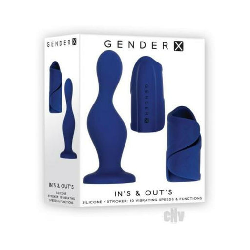 Gender X In's & Out's Dildo And Stroker Blue | SexToy.com