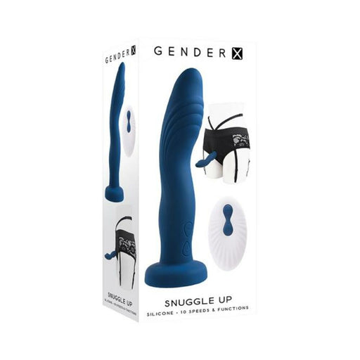 Gender X Snuggle Up Vibrator And Strap-on Harness Blue | SexToy.com