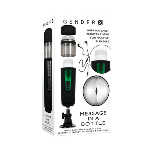 Gender X Message In A Bottle Rechargeable Black | SexToy.com