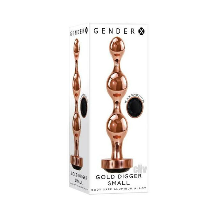 Gender X Gold Digger Small Plug Rose Gold/black | SexToy.com