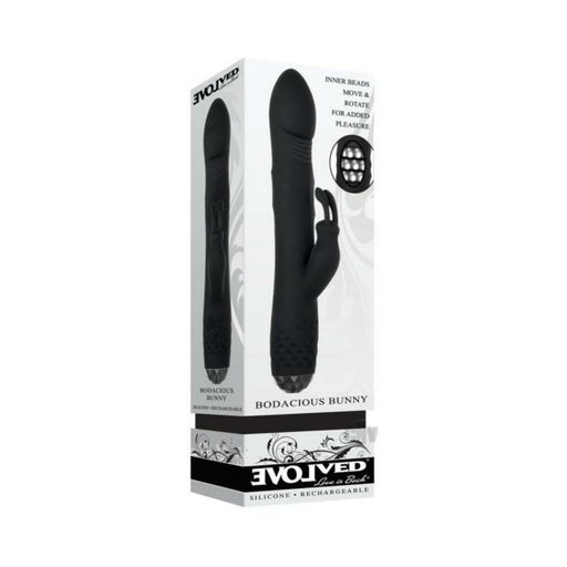 Evolved Bodacious Bunny Silicone Rechargeable Black | SexToy.com