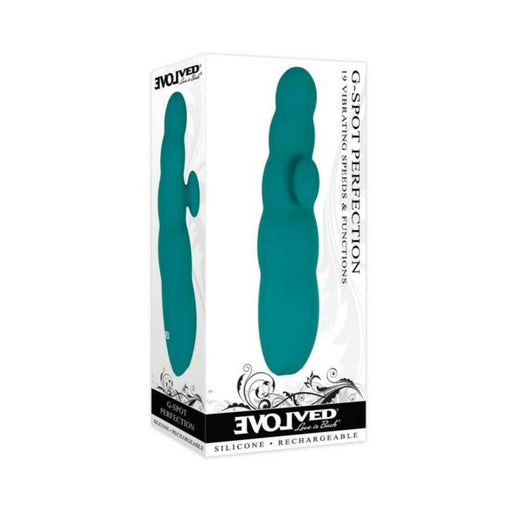 Evolved G-spot Perfection Silicone Rechargeable Teal | SexToy.com