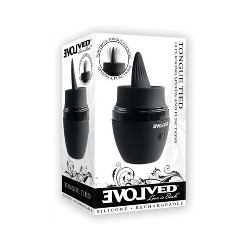 Evolved Tongue Tied Silicone Rechargeable Black | SexToy.com