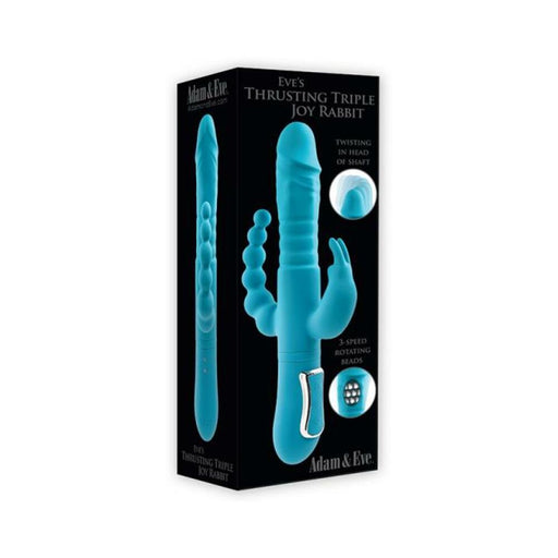 A&e Eve's Thrusting Triple Joy Rabbit Teal | SexToy.com