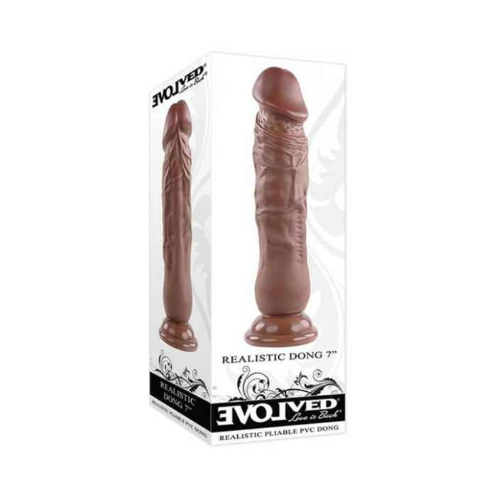 Evolved Realistic Dong 7 In. Dark | SexToy.com