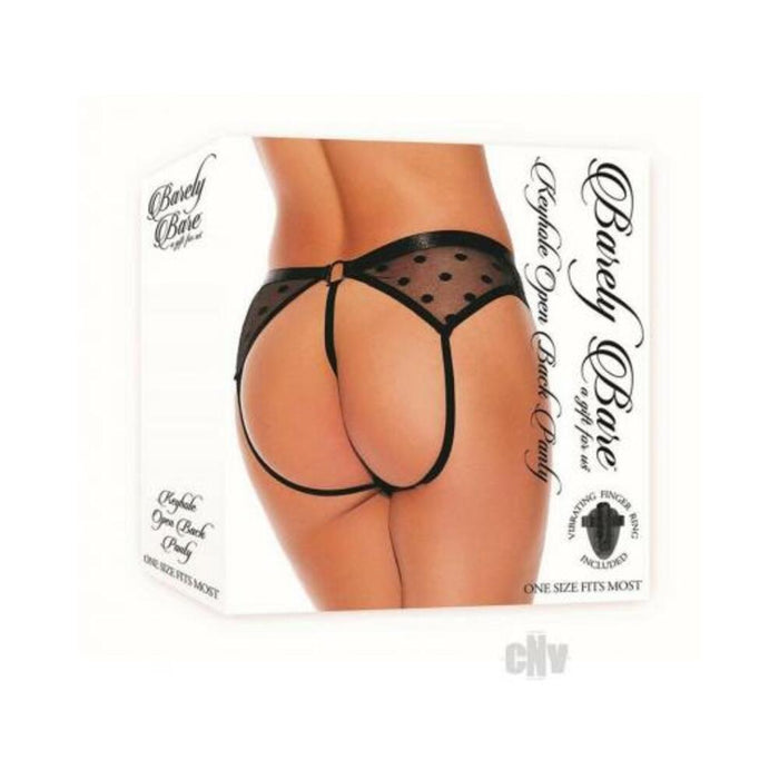 Barely B Keyhole Open Back Panty Blk Os
