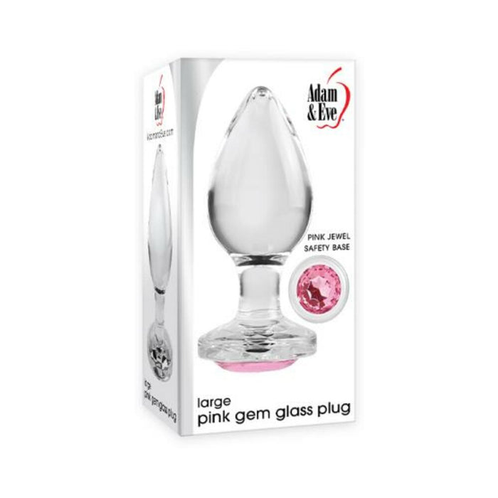 Aande Pink Gem Glass Plug Lg