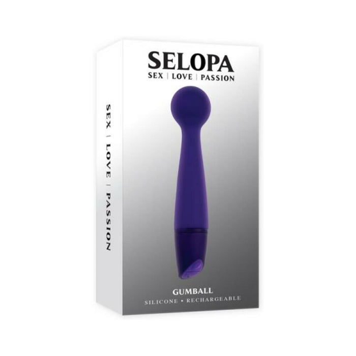 Selopa Gumball Rechargeable Slim Wand Silicone Purple