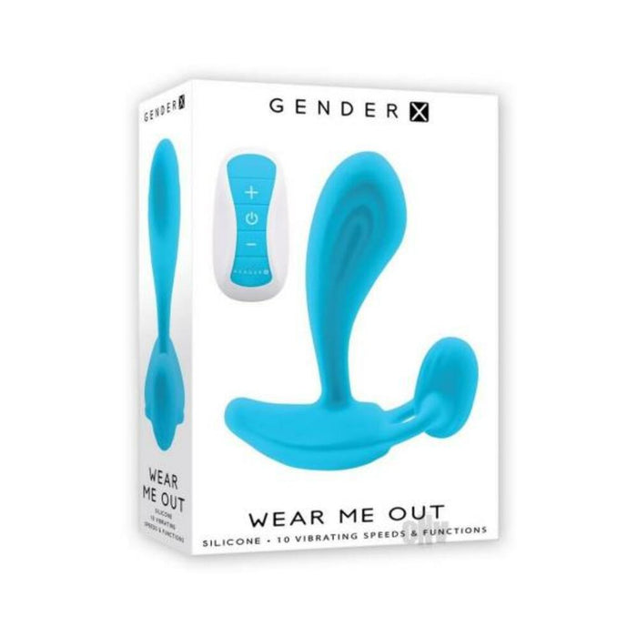Gender X Wear Me Out Rechargeable Wearable With Remote Silicone Blue