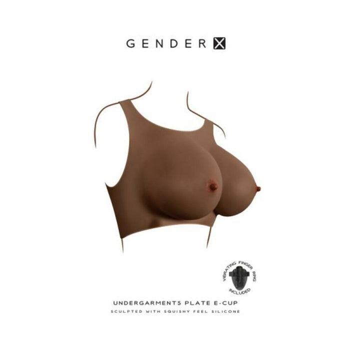 Gender X Undergarments Plate E-cup Silicone Dark
