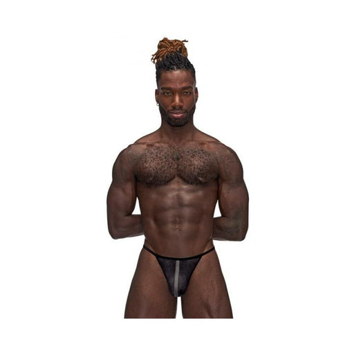 Mp Landing Strip Micro Thong Black L/xl | SexToy.com