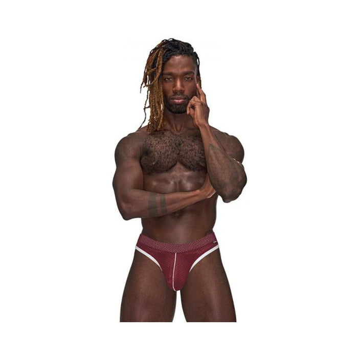 Mp Sport Mesh Sport Thong Burgundy S/m | SexToy.com