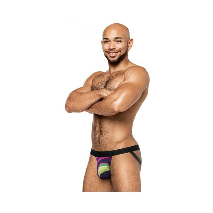 Male Power Galactic Strappy Ring Jock Print S/m