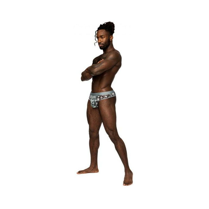 Male Power Sheer Prints Sheer Thong Optical L/xl