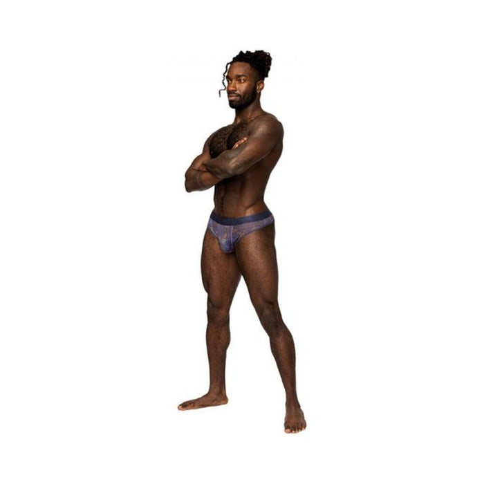 Male Power Sheer Prints Sheer Thong Spatter L/xl