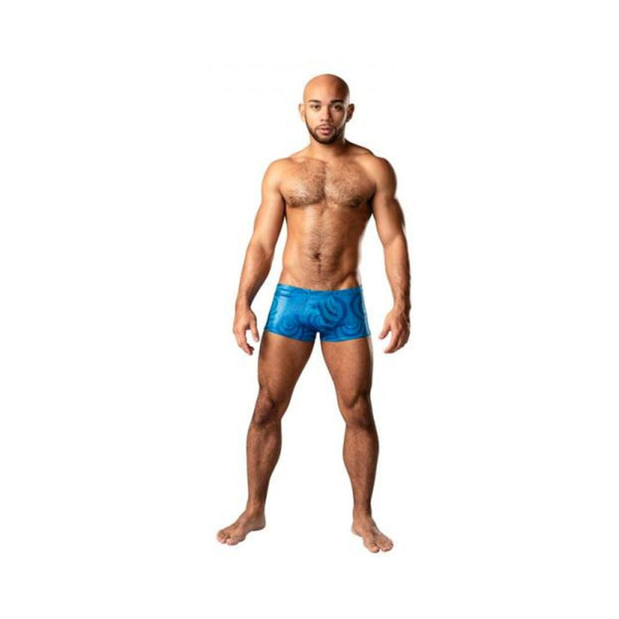 Male Power Kaleidickscope Mini Short Sky Blue M